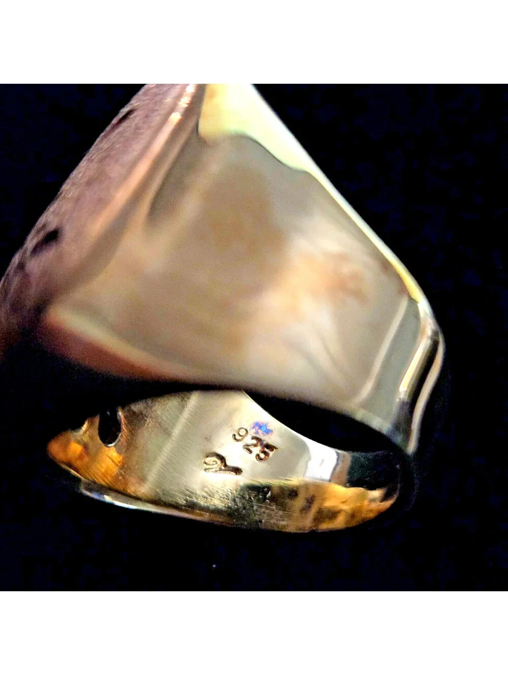 Veronese 18K Gold Bonded Sterling Silver Size 8 Vintage ITALY